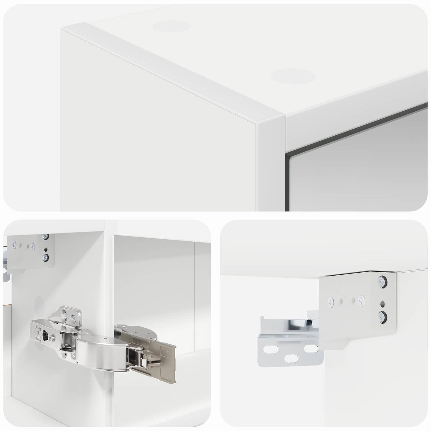 Badeværelsesspejlskab 43 X 16 X 62.5 Cm Konstrueret Træ - Billede 9