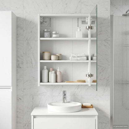 Badeværelsesspejlskab 43 X 16 X 62.5 Cm Konstrueret Træ - Billede 4