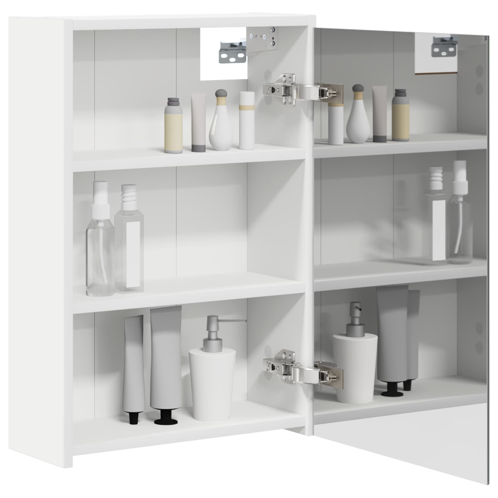 Badeværelsesspejlskab 43 X 16 X 62.5 Cm Konstrueret Træ - Billede 3