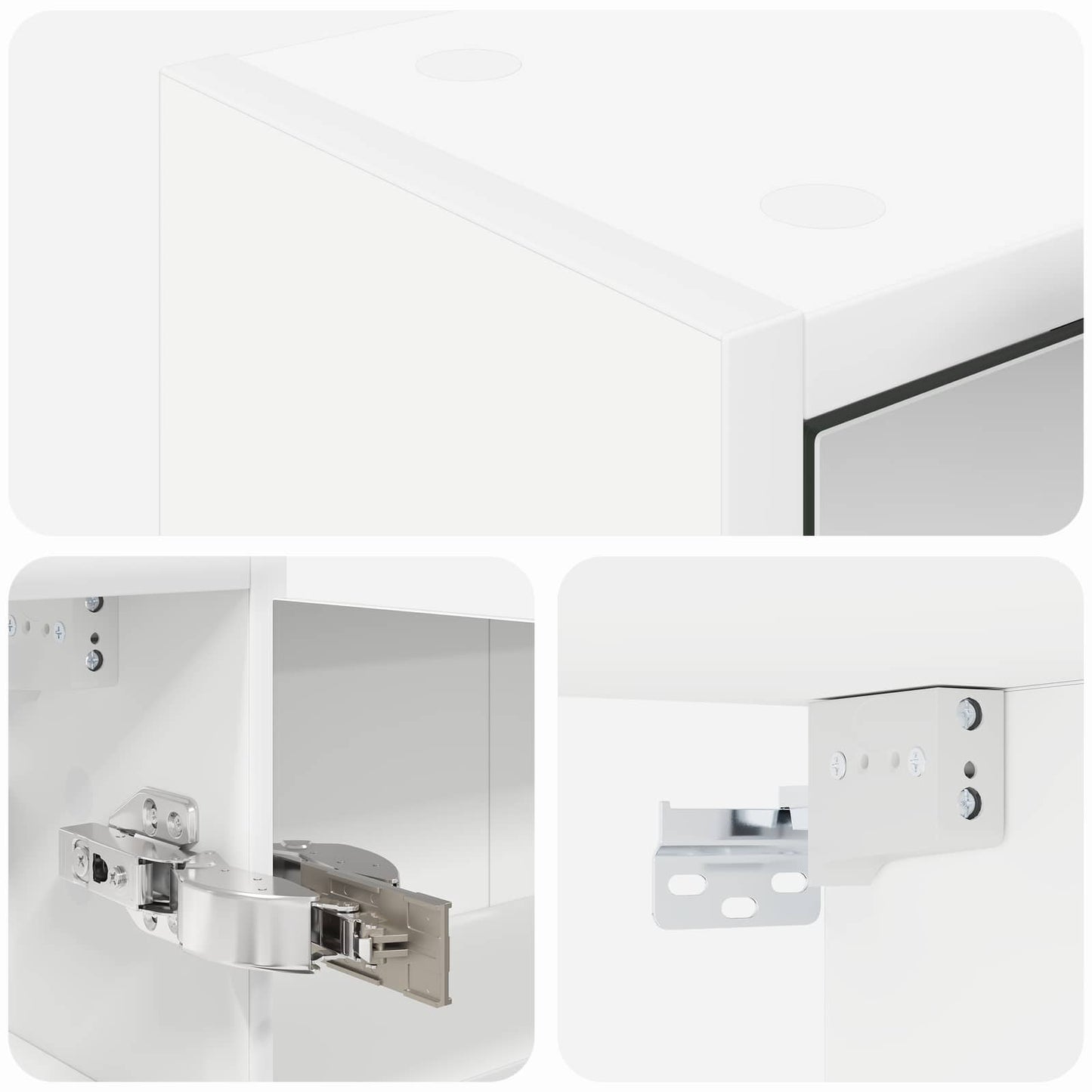 Badeværelsesspejlskab 43 X 16 X 62.5 Cm Konstrueret Træ - Billede 10