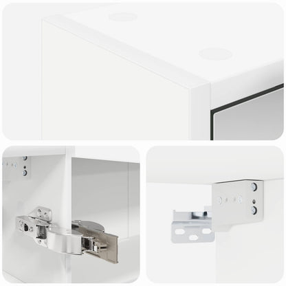 Badeværelsesspejlskab 43 X 16 X 62.5 Cm Konstrueret Træ - Billede 10