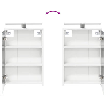 Badeværelsesspejlskab 43 X 16 X 62.5 Cm Konstrueret Træ - Billede 12