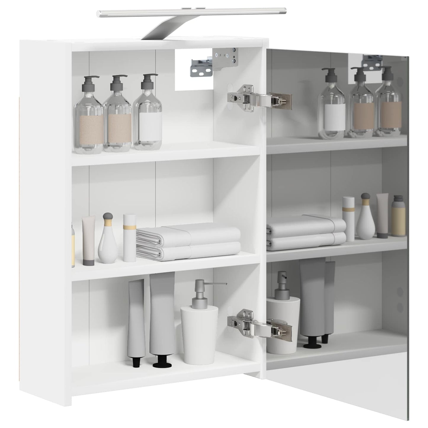 Badeværelsesspejlskab 43 X 16 X 62.5 Cm Konstrueret Træ - Billede 3