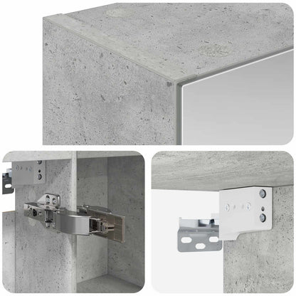 Badeværelsesspejlskab Beton Grå 50 X 14,5 X 70 Cm - Billede 9