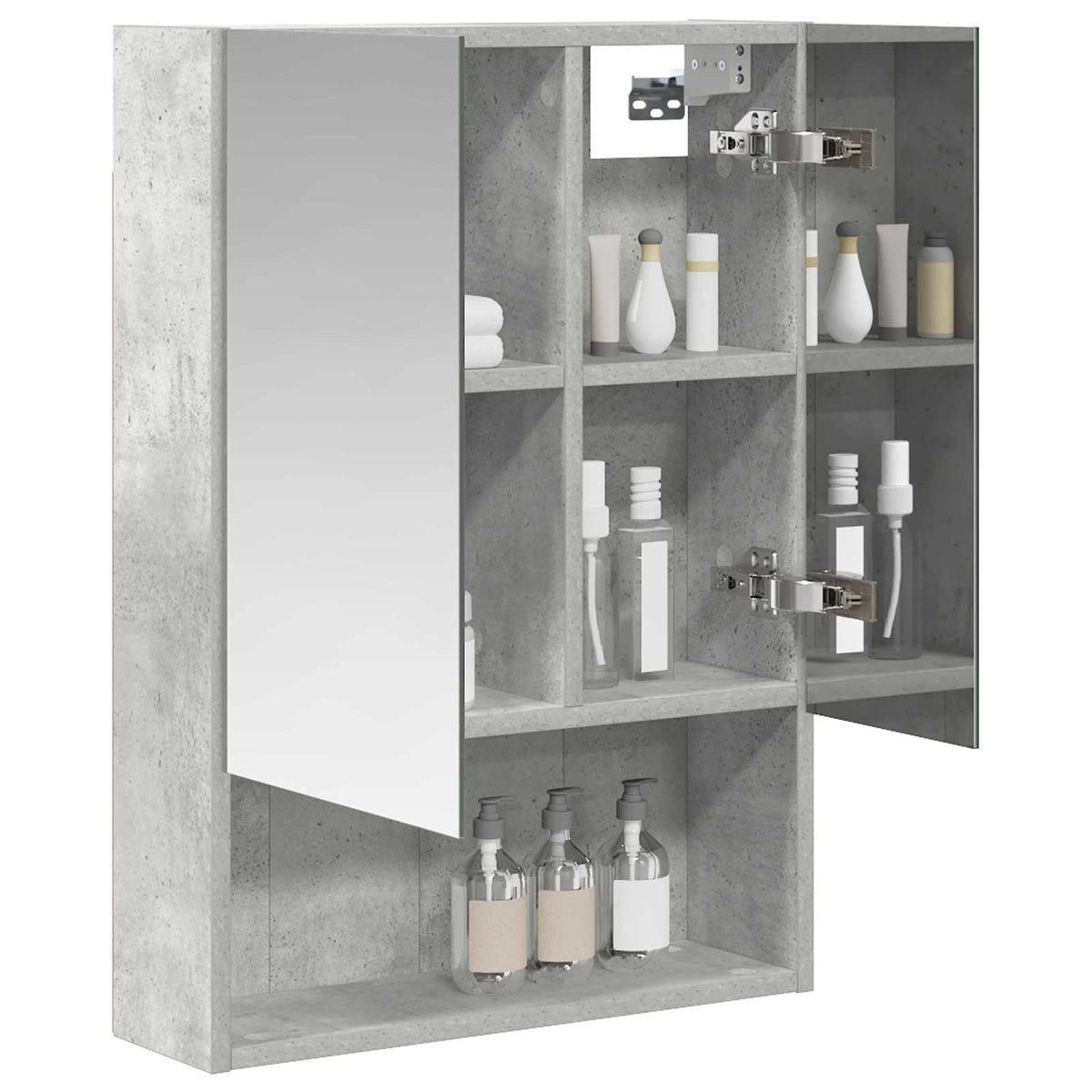 Badeværelsesspejlskab Beton Grå 50 X 14,5 X 70 Cm - Billede 3