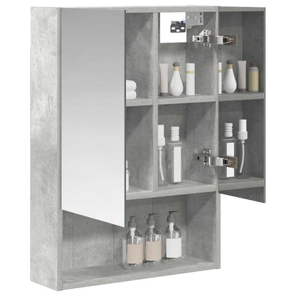 Badeværelsesspejlskab Beton Grå 50 X 14,5 X 70 Cm - Billede 3