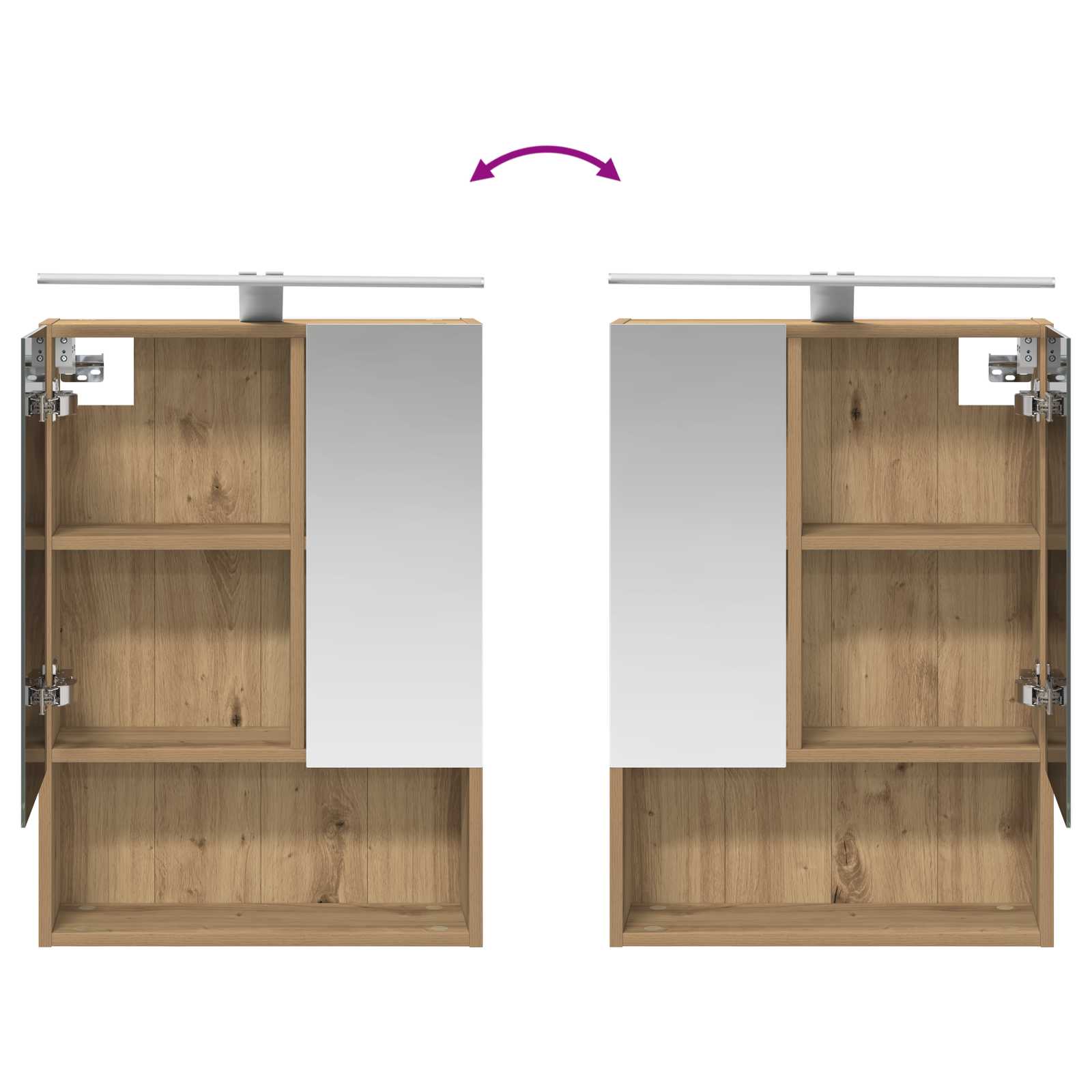 Badeværelsesspejlskab 50 X 14,5 X 70 Cm - Billede 12