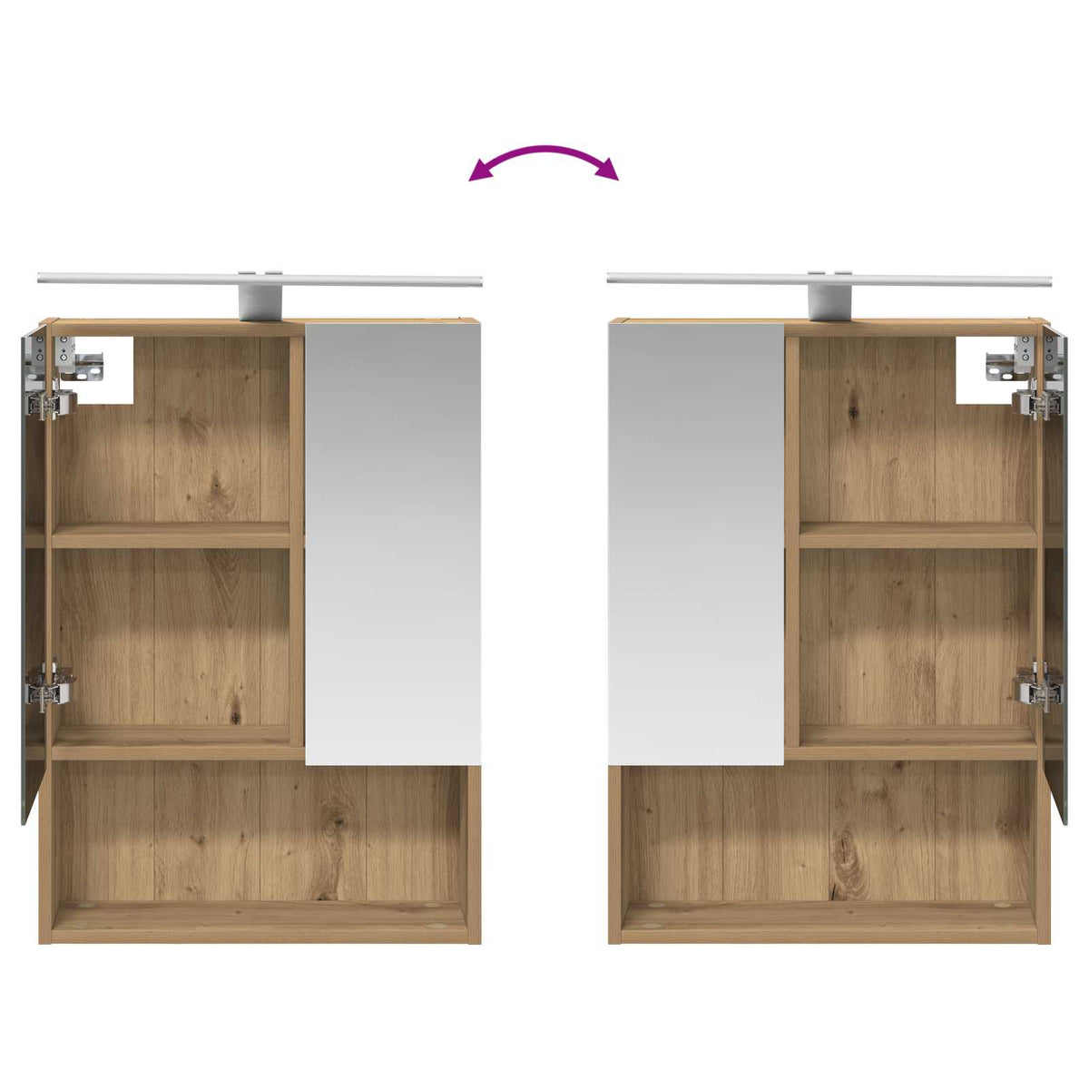 Badeværelsesspejlskab 50 X 14,5 X 70 Cm - Billede 12