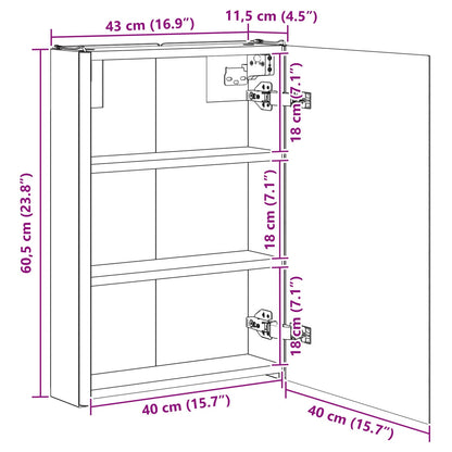 Badeværelsesspejlskab Artisan Eg 43 X 11,5 X 60,5 Cm - Billede 13