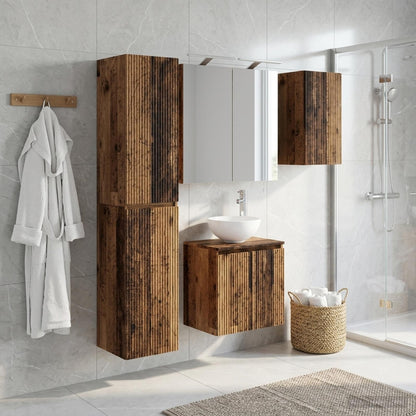 Badeværelsesskabsæt 5 Dele 50 X 14,5 X 70 Cm - Variant 3407293