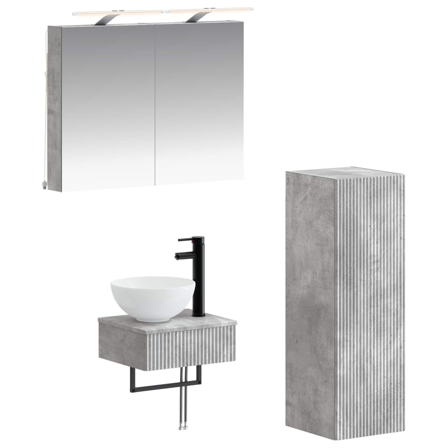 Badeværelsesskabsæt 4 Dele 40 X 10,5 X 60,5 Cm - Variant 3407362