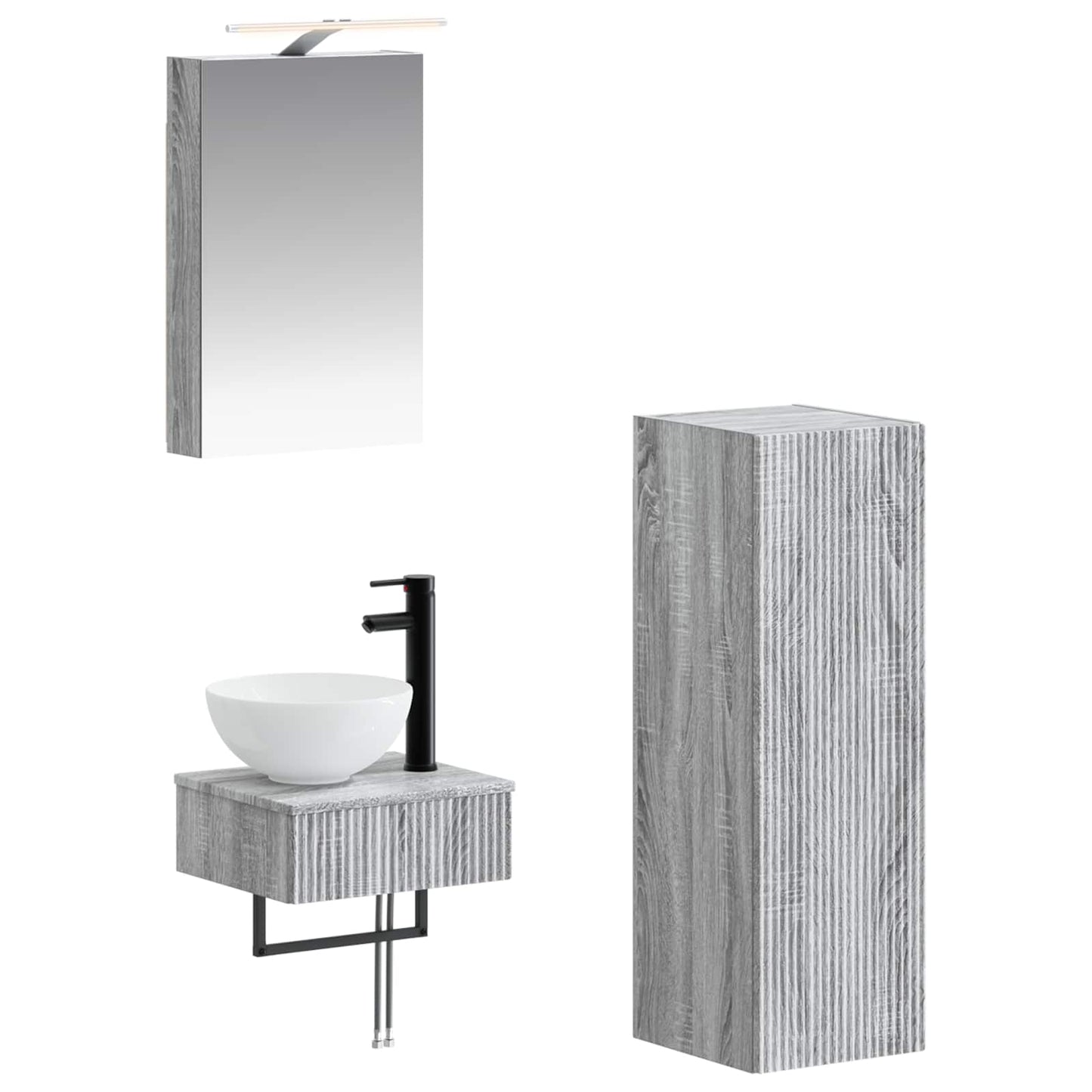 Badeværelsesskabsæt 4 Dele 40 X 10,5 X 60,5 Cm - Variant 3407364