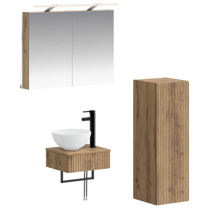 Badeværelsesskabsæt 4 Dele 40 X 10,5 X 60,5 Cm - Variant 3407366