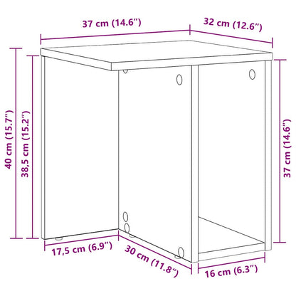 Endebord 37 X 32 X 40 Cm Konstrueret Træ - Billede 12