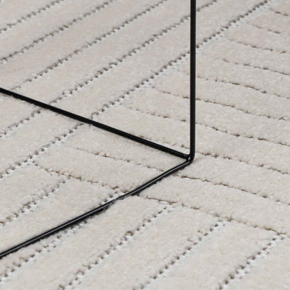 Områdetæpper Firkantet Palmeras Creme 120 X 120 Cm Polyester - Billede 5