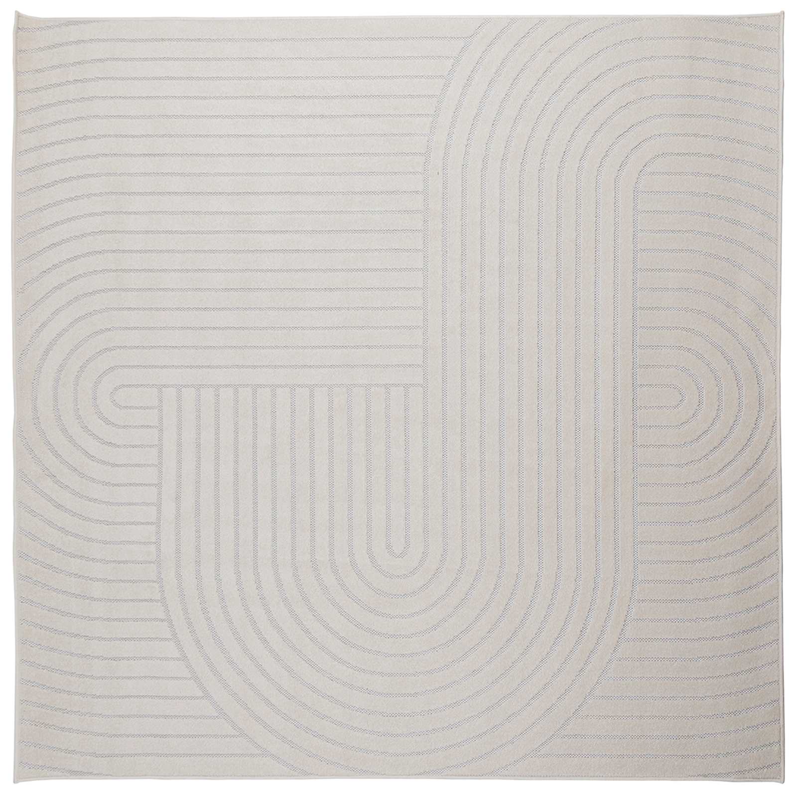Områdetæpper Firkantet Palmeras Creme 120 X 120 Cm Polyester - Billede 2