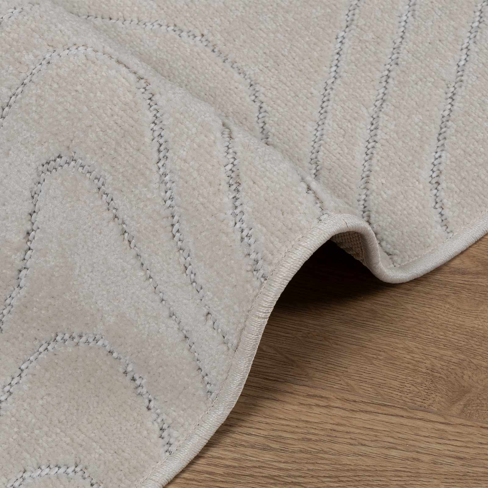 Områdetæpper Rektangulær Palmeras Creme 280 X 200 Cm Polyester - Billede 5
