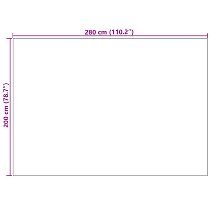 Områdetæpper Rektangulær Palmeras Creme 280 X 200 Cm Polyester - Billede 8