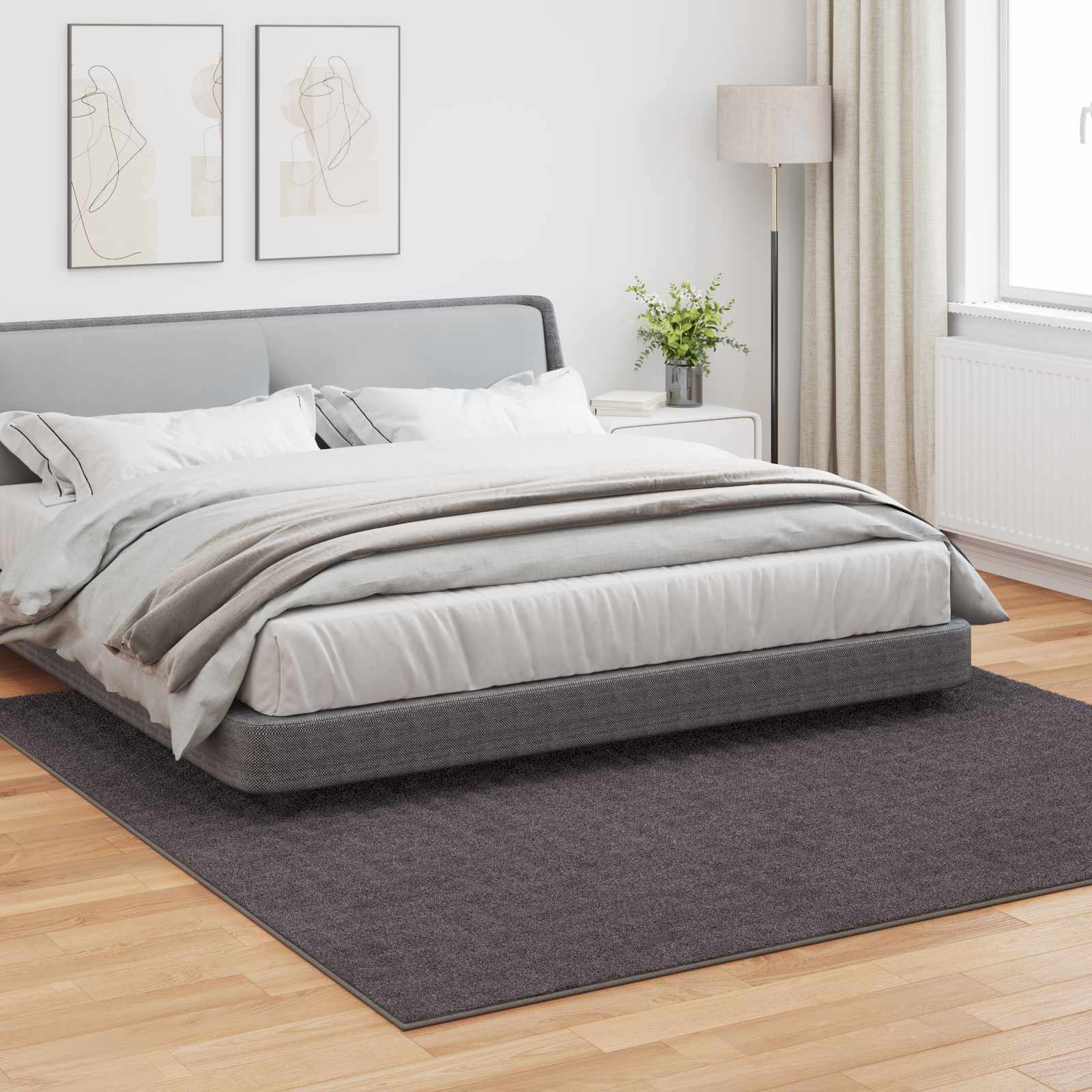 Områdetæpper Firkantet Sirolo Antracit 240 X 240 Cm Polyester - Billede 3