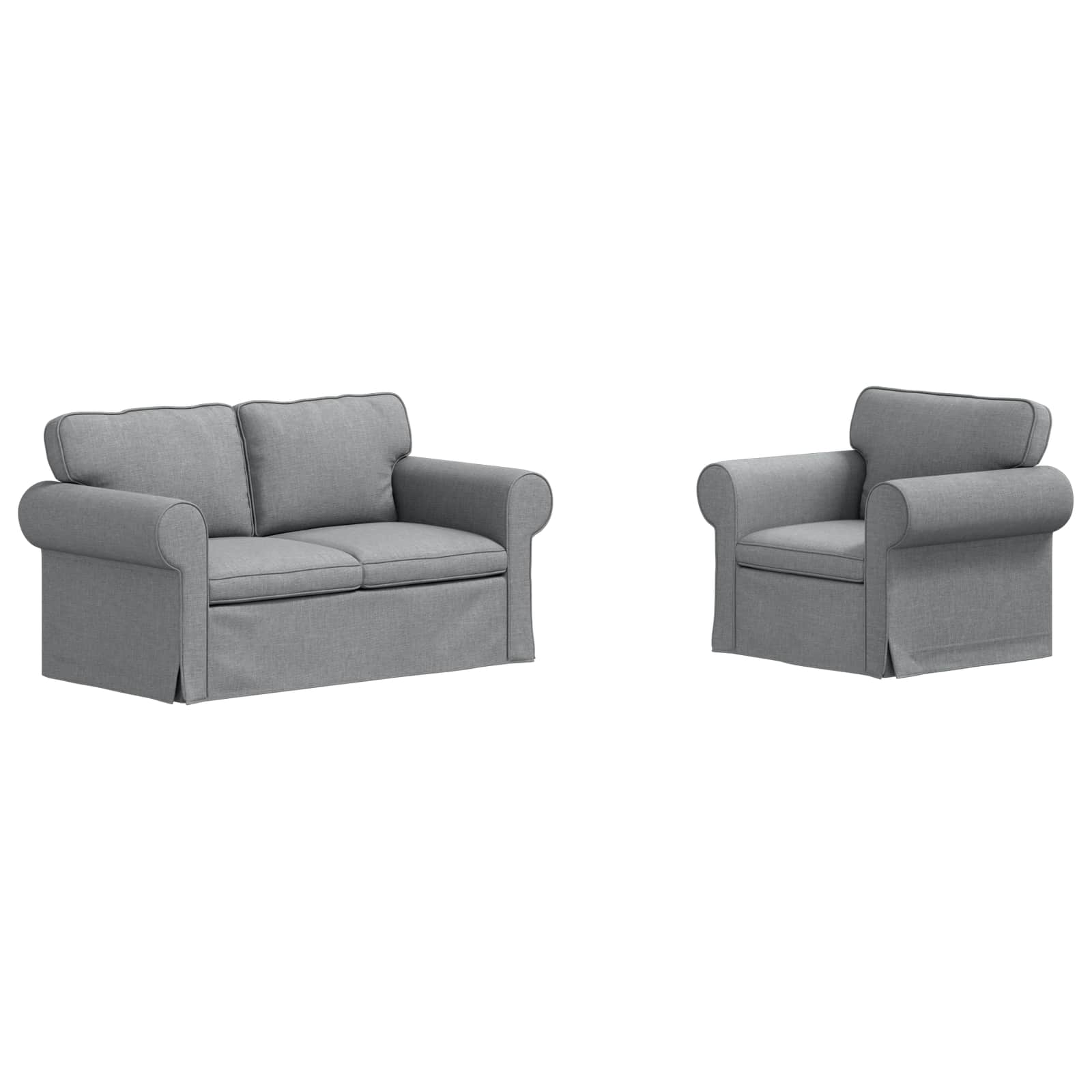 Sofa Sæt 2 Dele 155 X 82 X 80 Cm Stof - Billede 2