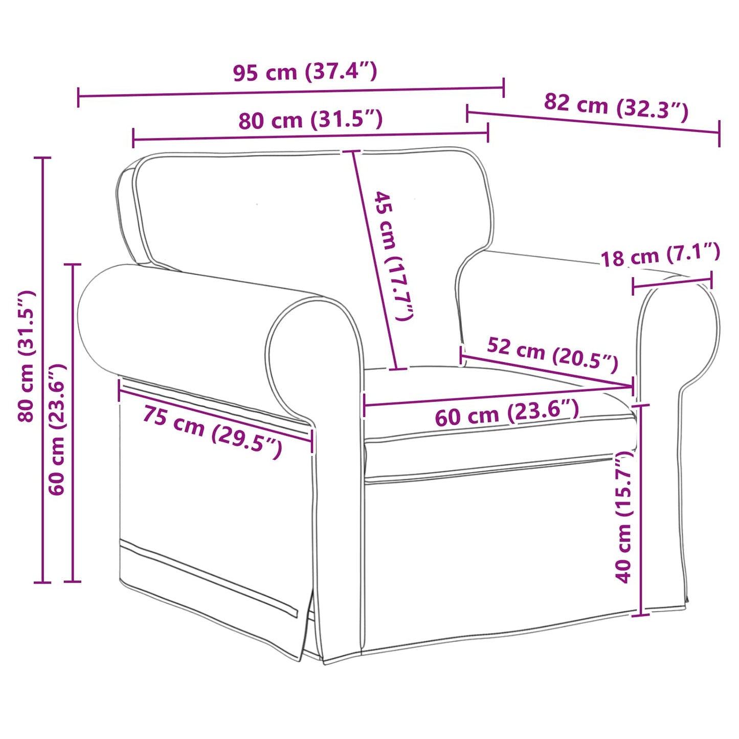 Sofa Sæt 2 Dele 155 X 82 X 80 Cm Stof - Billede 9