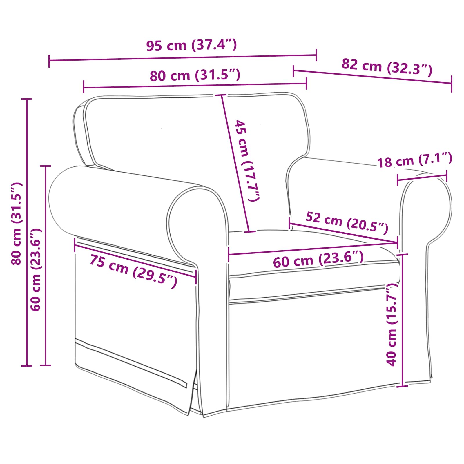 Sofa Sæt 2 Dele 155 X 82 X 80 Cm Stof - Billede 9