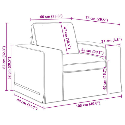 Sofa 103 X 80 X 82 Cm Stof - Billede 9