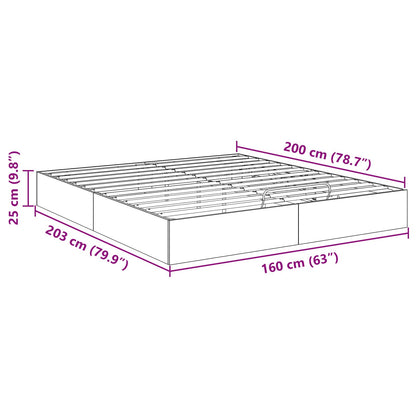 Ottoman Sengestel 203 X 160 X 25 Cm Konstrueret Træ - Billede 11