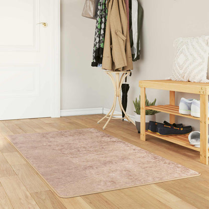 Tæppe Runner Marsa Sandfarvet 100 X 200 Cm Polyester Og Pvc - Hovedbillede