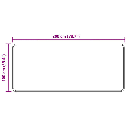 Tæppe Runner Marsa Sandfarvet 100 X 200 Cm Polyester Og Pvc - Billede 7