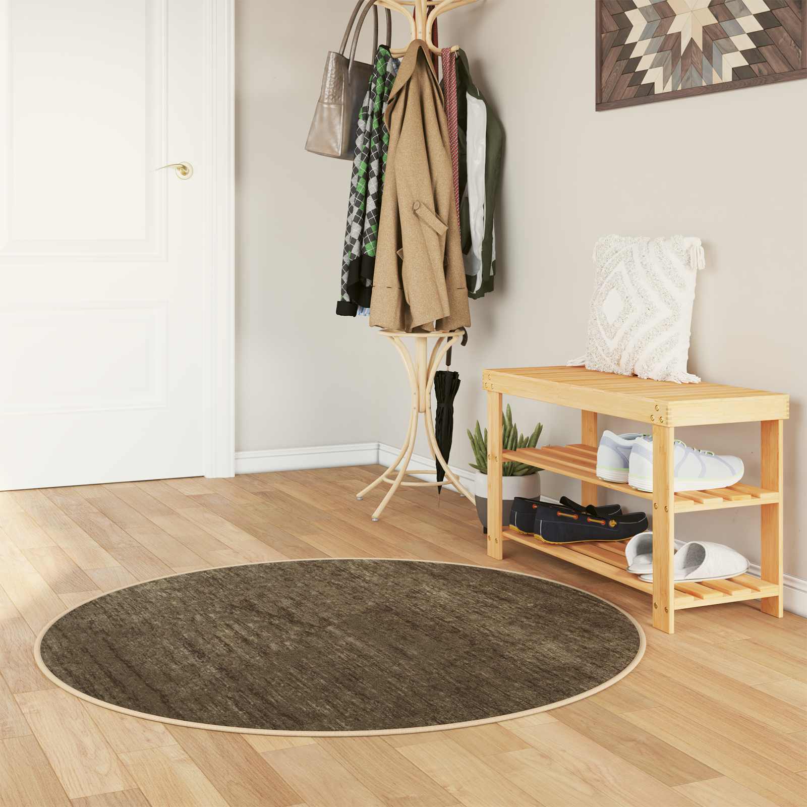 Tæppe Runner Marsa 120 X 120 Cm Polyester Og Pvc - Hovedbillede