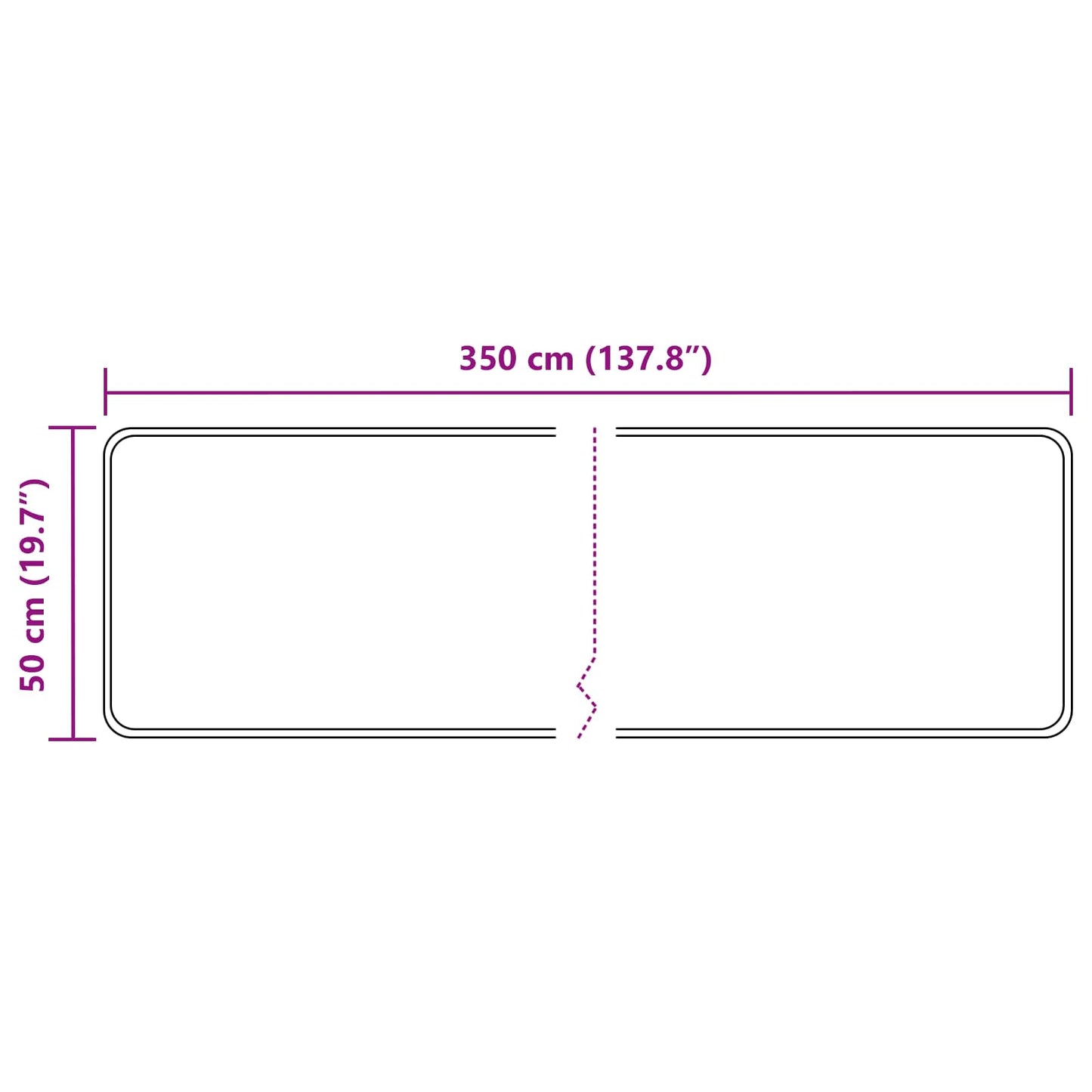 Tæppe Runner Marsa 50 X 350 Cm Polyester Og Pvc - Billede 7