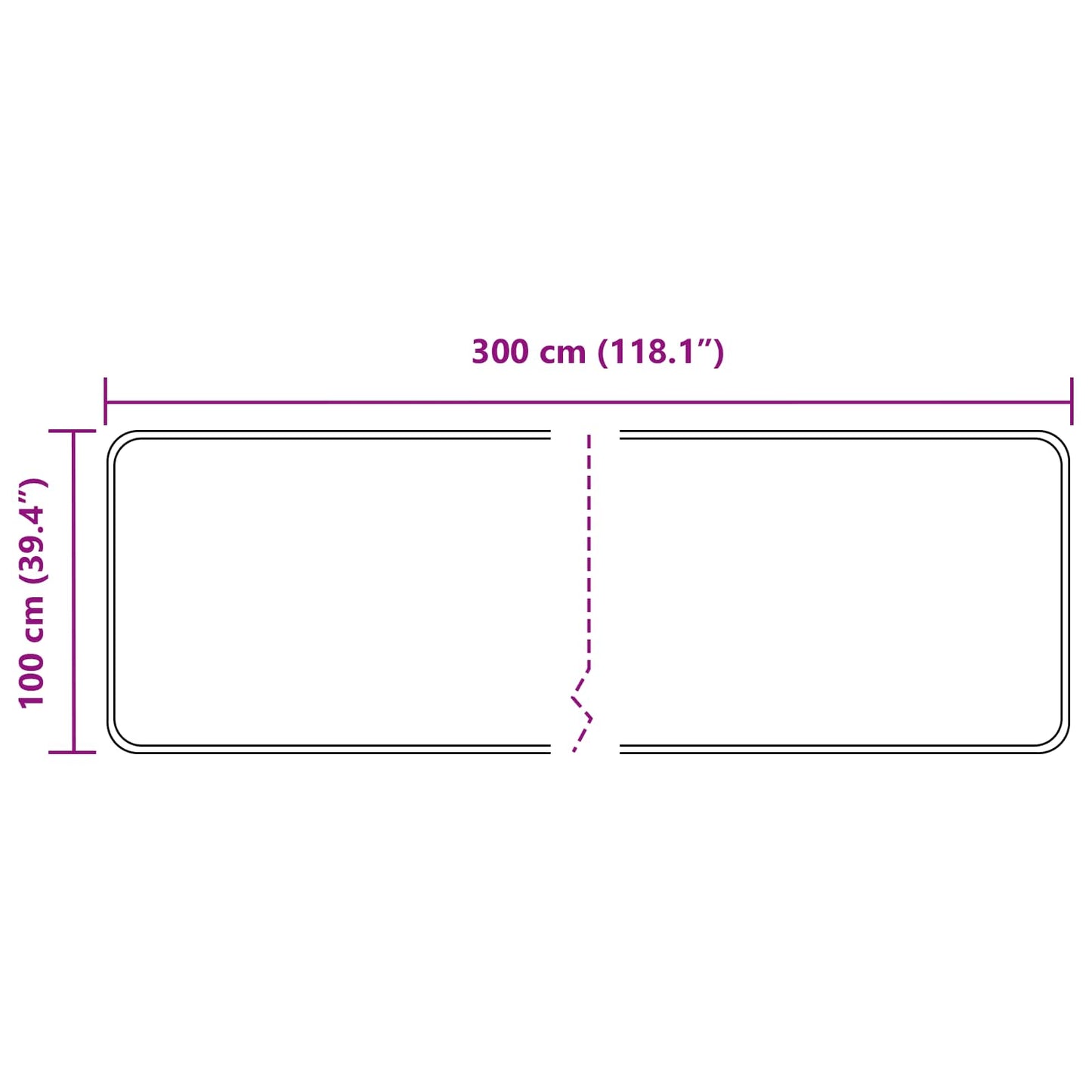Tæppe Runner Marsa 100 X 300 Cm Polyester Og Pvc - Billede 7