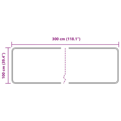 Tæppe Runner Marsa 100 X 300 Cm Polyester Og Pvc - Billede 7