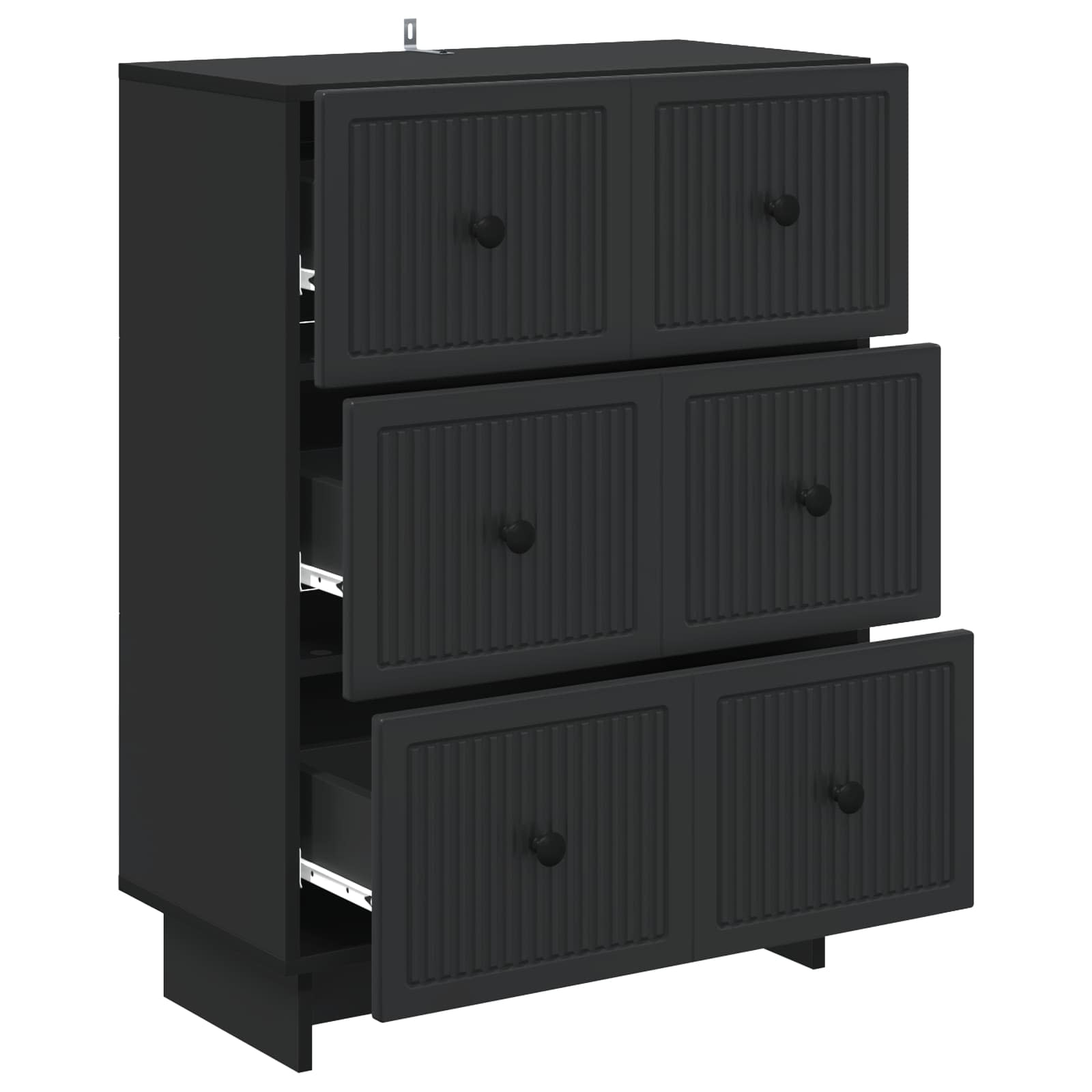 Skuffeskab 66 X 34,5 X 90 Cm Konstrueret Træ - Billede 3