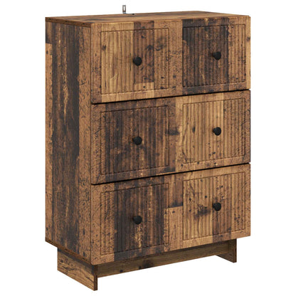 Skuffeskab 66 X 34,5 X 90 Cm Konstrueret Træ
