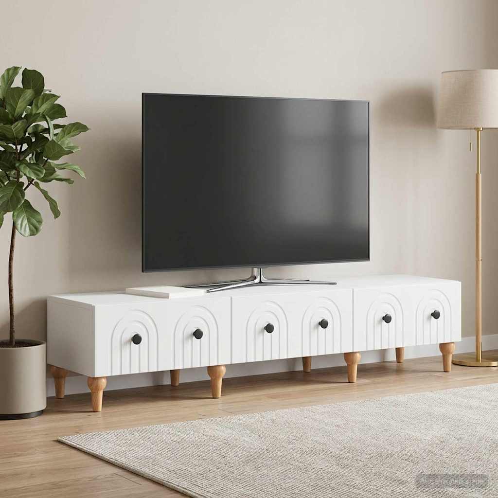 Tv-skab Med Skuffe 147 X 34,5 X 30 Cm Konstrueret Træ - Hovedbillede