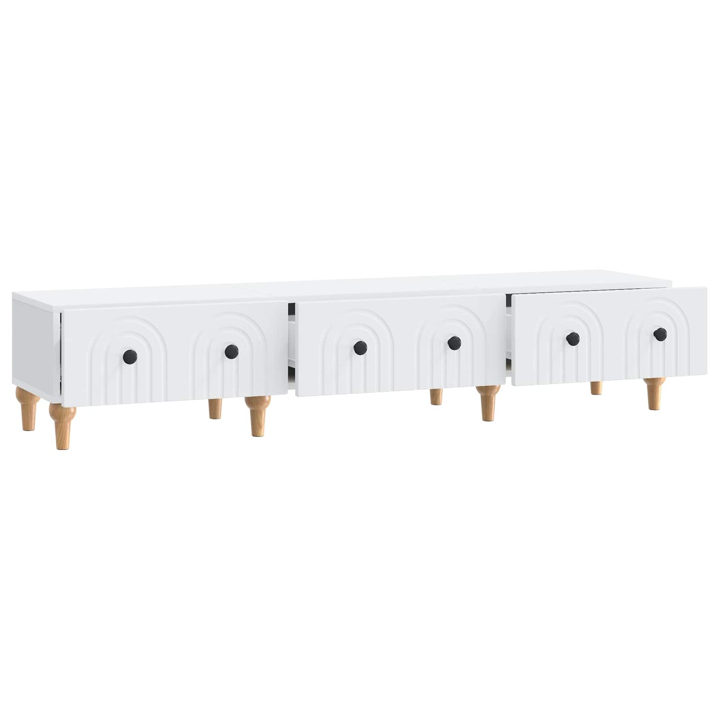 Tv-skab Med Skuffe 147 X 34,5 X 30 Cm Konstrueret Træ - Billede 4