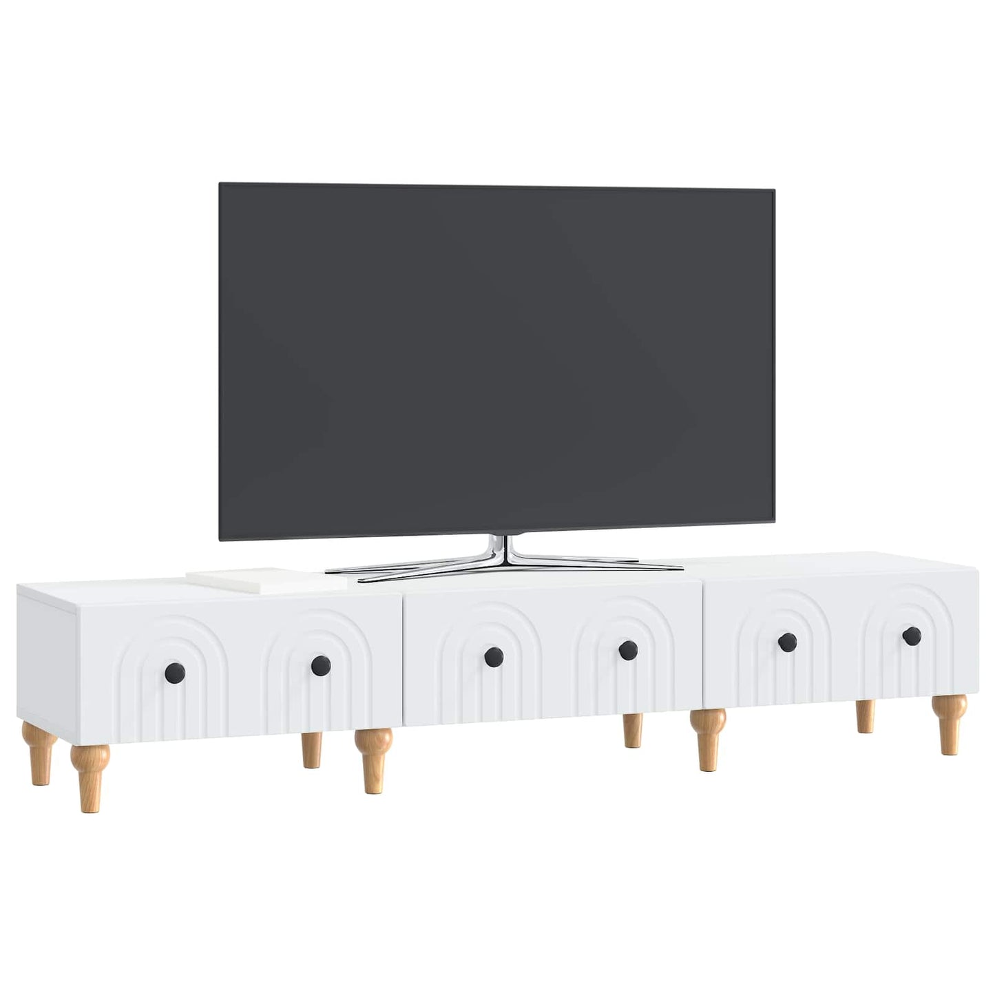 Tv-skab Med Skuffe 147 X 34,5 X 30 Cm Konstrueret Træ - Billede 3