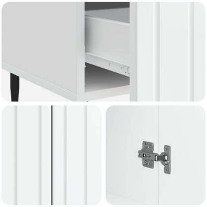 Sideboard Med Skuffe 66 X 34,5 X 97 Cm Konstrueret Træ - Billede 8