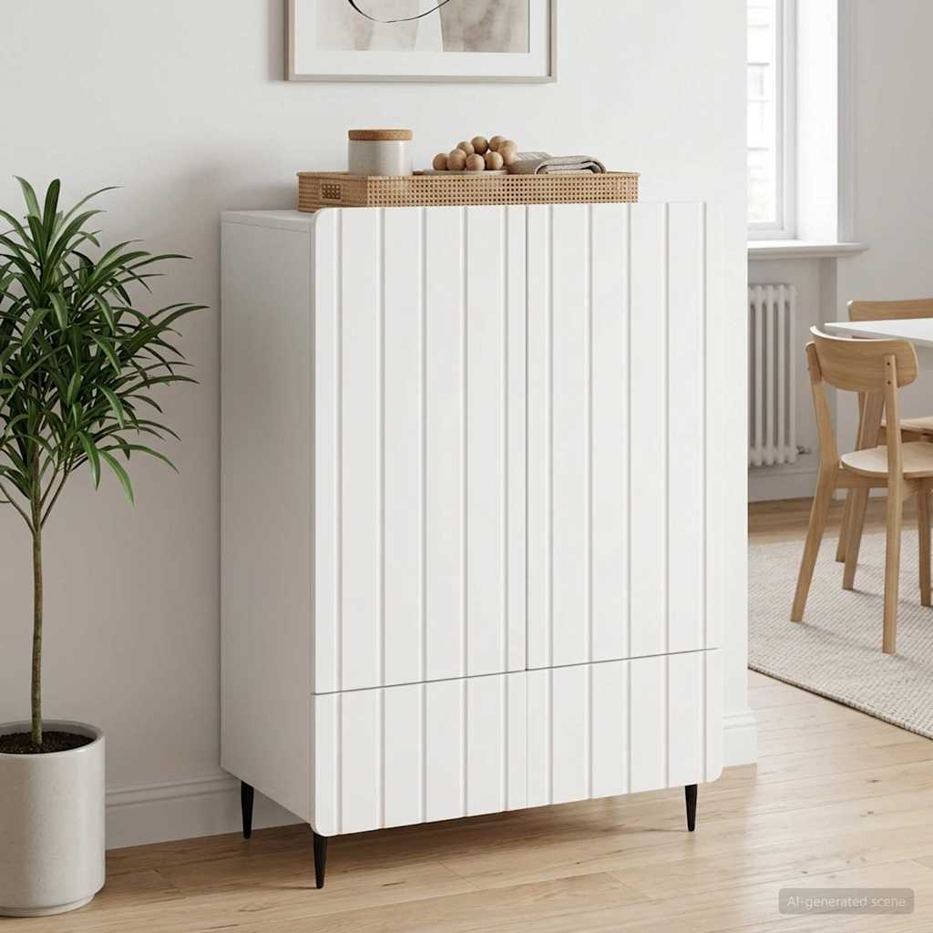 Sideboard Med Skuffe 66 X 34,5 X 97 Cm Konstrueret Træ - Billede 3