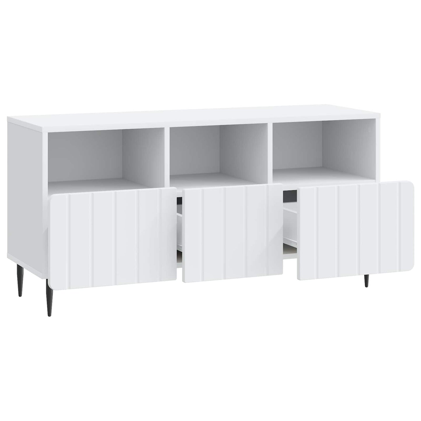 Tv-skab Med Skuffe 102 X 34,5 X 50 Cm Konstrueret Træ - Billede 4