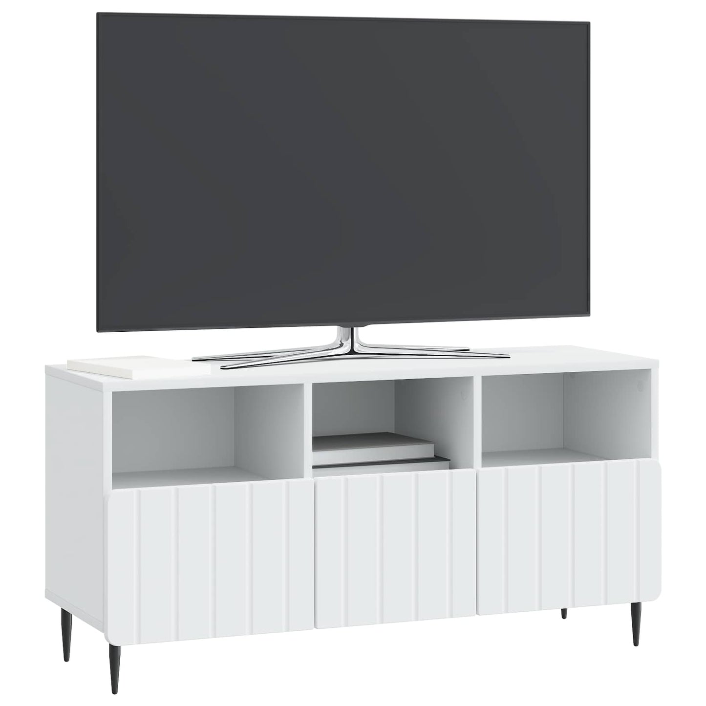 Tv-skab Med Skuffe 102 X 34,5 X 50 Cm Konstrueret Træ - Billede 3