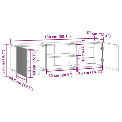Tv-skab 150 X 31 X 50 Cm Konstrueret Træ - Billede 9