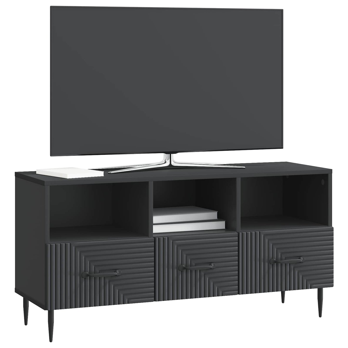 Tv-skab Med Skuffe 102 X 34,5 X 50 Cm Konstrueret Træ - Billede 2