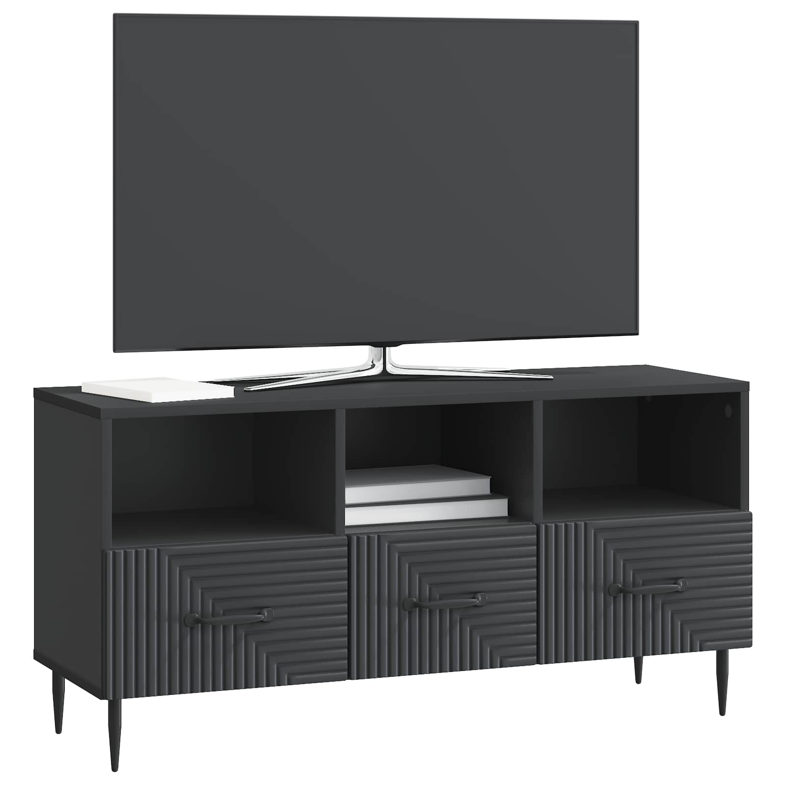 Tv-skab Med Skuffe 102 X 34,5 X 50 Cm Konstrueret Træ - Billede 2