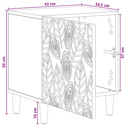 Sengebord 43 X 34,5 X 50 Cm Konstrueret Træ - Billede 9