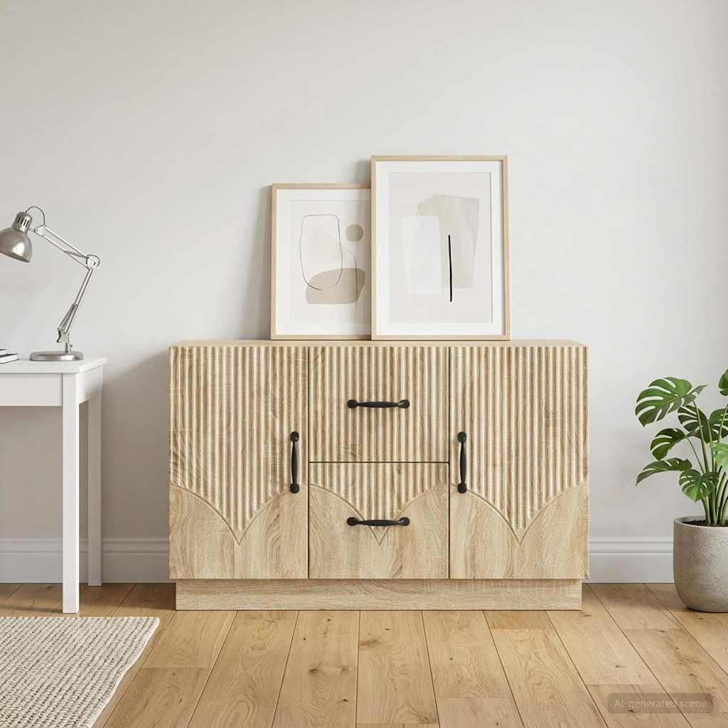 Sideboard Med Skuffe 89 X 34,5 X 57 Cm Konstrueret Træ - Variant 895347