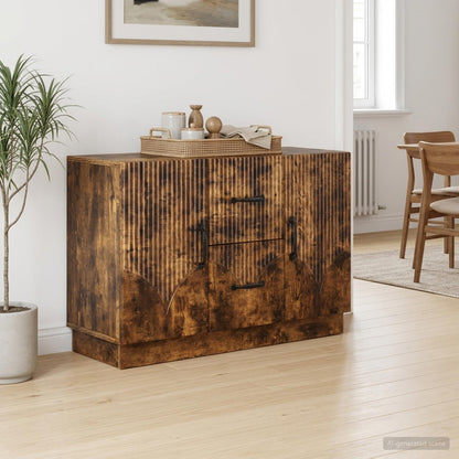 Sideboard Med Skuffe 89 X 34,5 X 57 Cm Konstrueret Træ - Variant 895350