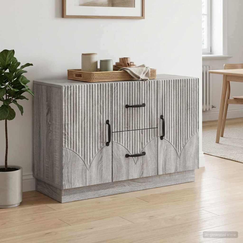 Sideboard Med Skuffe 89 X 34,5 X 57 Cm Konstrueret Træ - Variant 895351